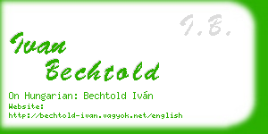 ivan bechtold business card