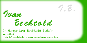 ivan bechtold business card